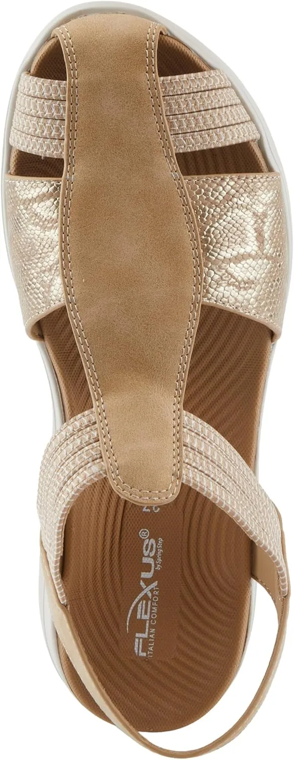 Flexus Women's DAMARI Ankle Strap Fisherman Sandals – Breathable Design, Arch Support, and Shock-Absorbent Outsole
