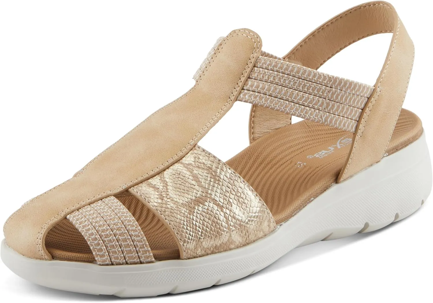 Flexus Women's DAMARI Ankle Strap Fisherman Sandals – Breathable Design, Arch Support, and Shock-Absorbent Outsole