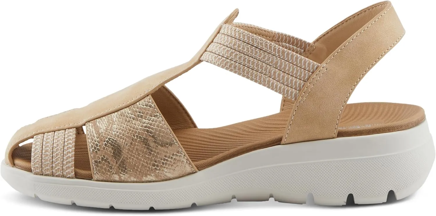 Flexus Women's DAMARI Ankle Strap Fisherman Sandals – Breathable Design, Arch Support, and Shock-Absorbent Outsole