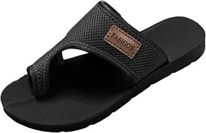 Flip Flops for Women Clip Toe Mesh Thong Flat Sandals Breathable Comfort Slide Sandals Slip On Summer Beach Slippers