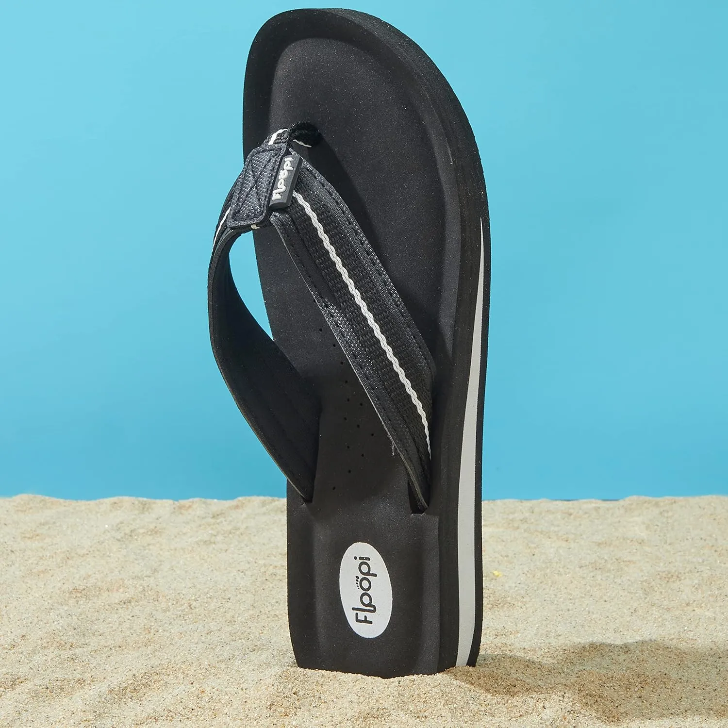 Floopi Flip Flops for Women Casual Thong Womens Sandals Comfort Heel Cushion, Ladies Beach Sandals with Indoor & Outdoor Anti Skid Soles