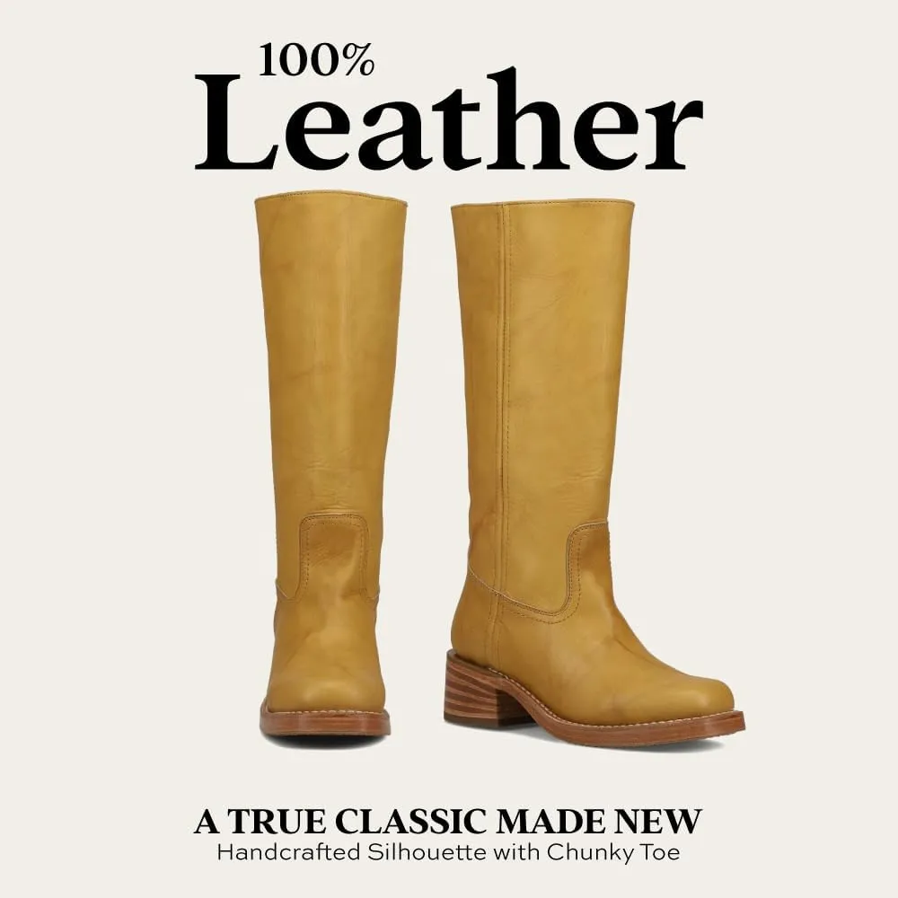 Frye Campus 14L Iconic Tall Boots for Women Crafted from Signature Montana Leather with Genuine Stitch Welt Construction and Stacked Leather Heel