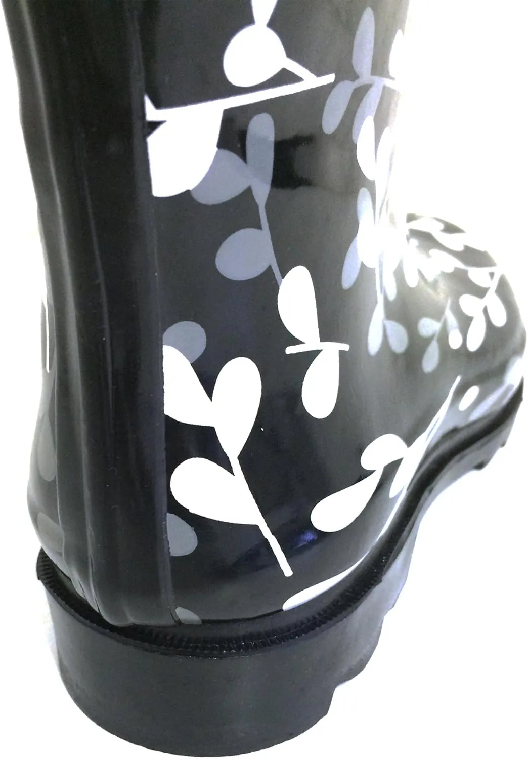 G4U Women's Rain Boots Multiple Styles Color Mid Calf Wellies Buckle Fashion Rubber Knee High Snow Shoes