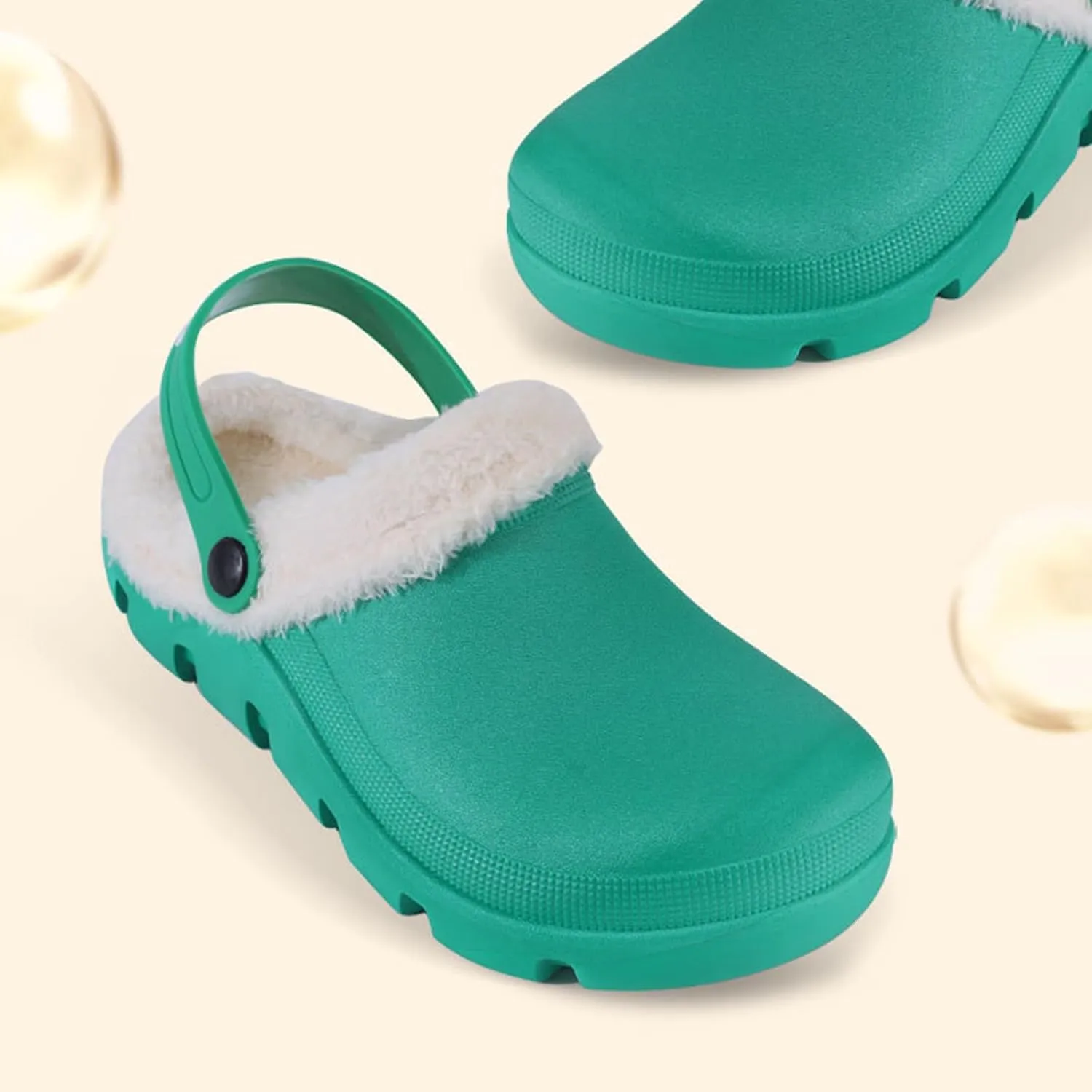 Garden Clogs Fuzzy for House : Women Men Warm Fur Lined Slippers for Winter Unisex Non-Slip Mules for Indoor Outdoor
