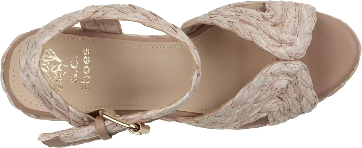 G.C. Shoes Women's Maya Cross Strap comfortable Wedge Sandals