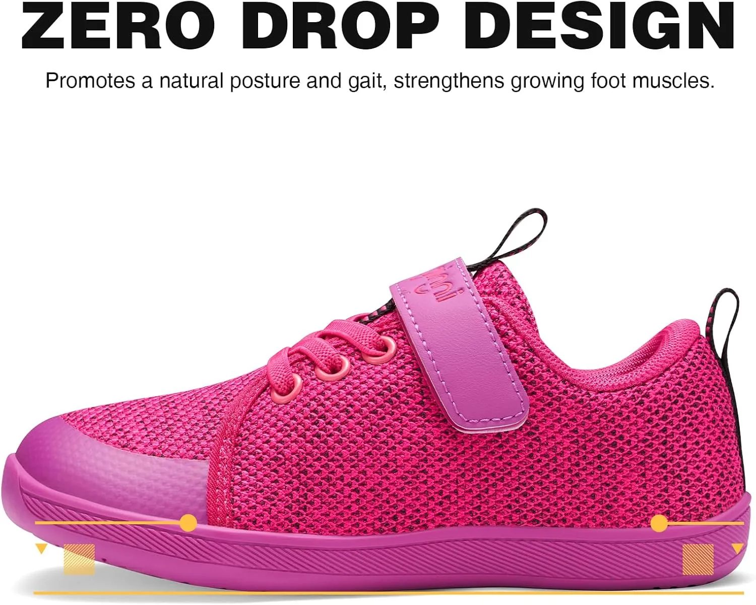 GINNI Little Big Kids Wide Barefoot Shoes Boys Girls Walking Shoes Minimalist Sneakers Lightweight Breathable Girls Wide Toe Box Shoes Zero Drop Sole Naturally Splay Kids Barefoot Running Shoes