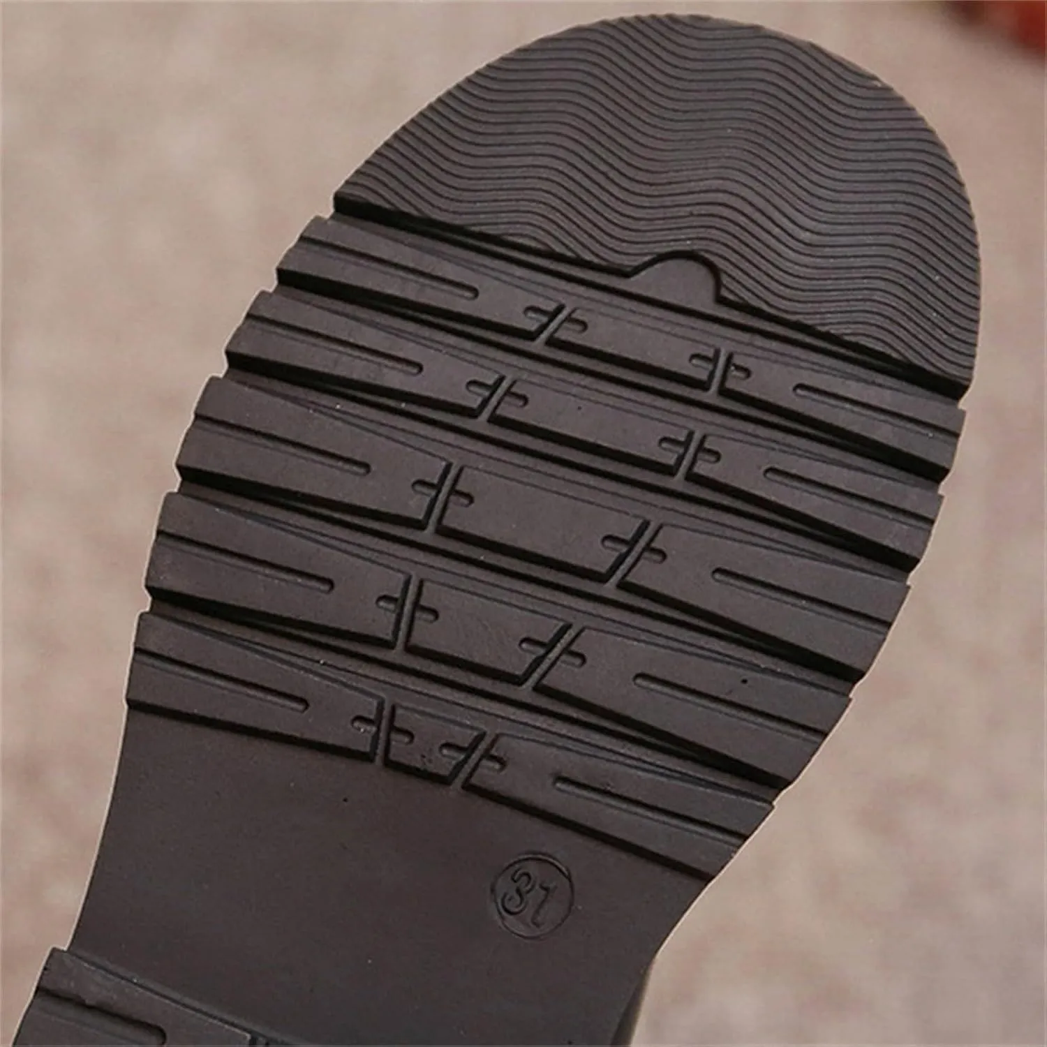 Girls Kids Leather 𝗟ow Heel Long Boots 𝐖aterproof Soft Rubber Sole Dress Dance Non Slip Shoes Booties Zipper Fashion
