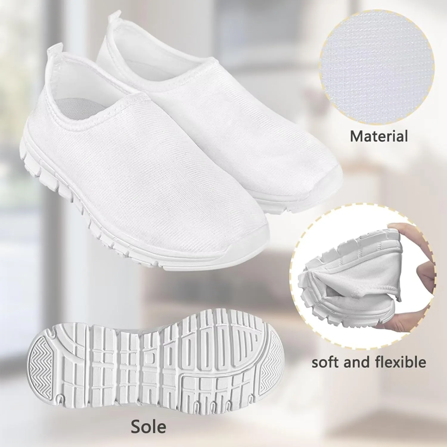 Girls Slip On Shoes Non-Slip Kids Sneakers Cute Shoes for Girls