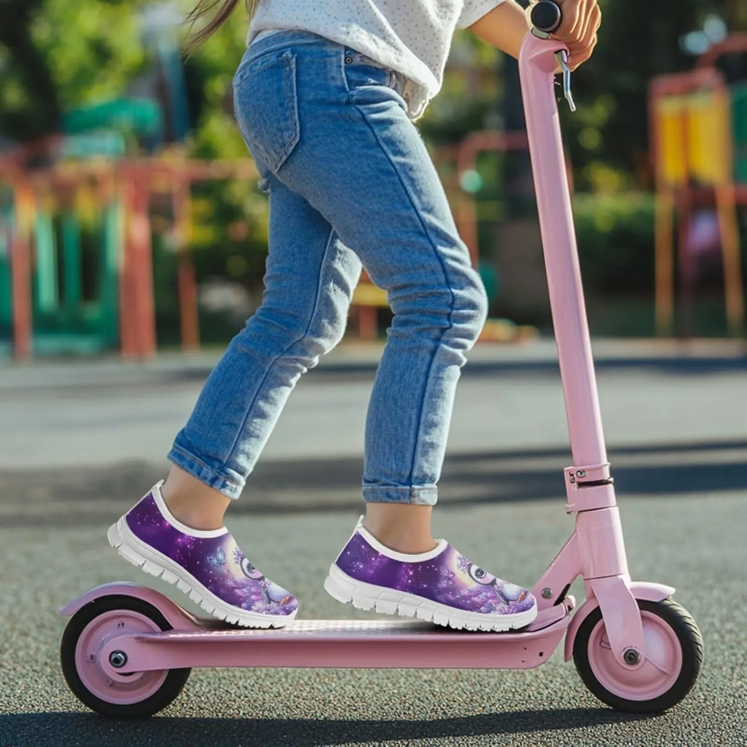 Girls Slip On Shoes Non-Slip Kids Sneakers Cute Shoes for Girls
