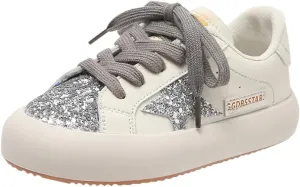 Girls Sneakers Glitter Tennis Shoes Lightweight Non-Slip Running Walking Shoes for Toddler/Little Kid/Big Kid