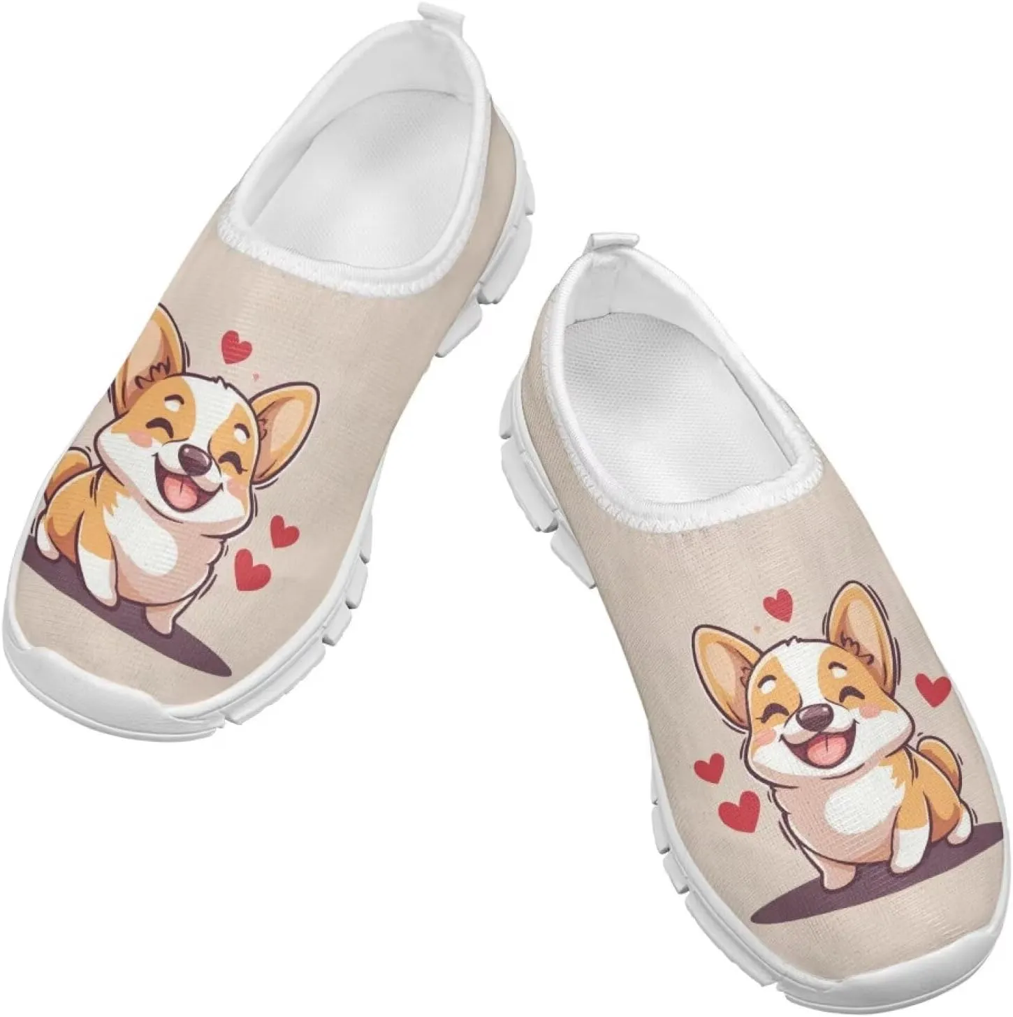 Girls Tennis Shoes Cute Shoes for Girls Slip On Sneakers Active Mesh Shoes