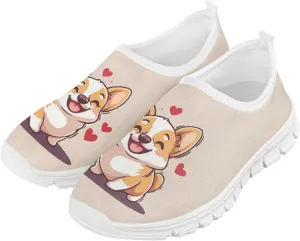 Girls Tennis Shoes Cute Shoes for Girls Slip On Sneakers Active Mesh Shoes