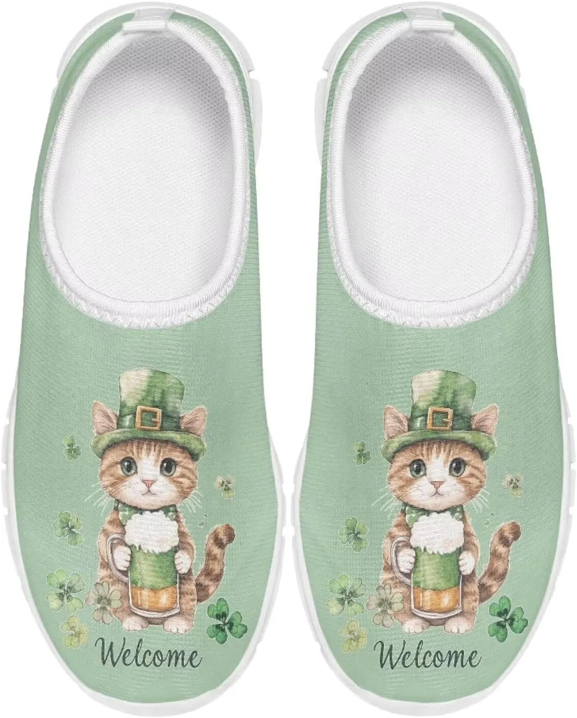 Girls Tennis Slip On Shoes St. Patrick's Day Gift for Kids Casual Shoes