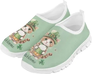 Girls Tennis Slip On Shoes St. Patrick's Day Gift for Kids Casual Shoes