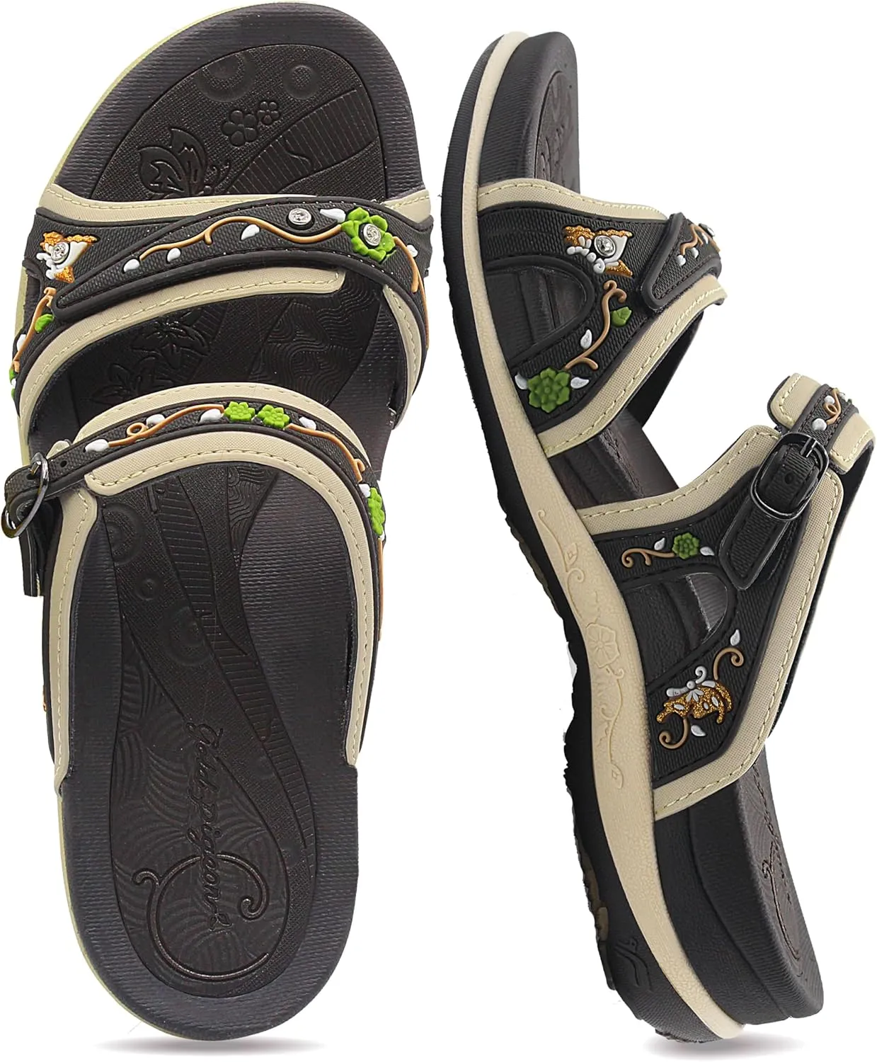Gold Pigeon Shoes SIGNATURE Comfort Walking Ergonomic Slides Sandals for Women