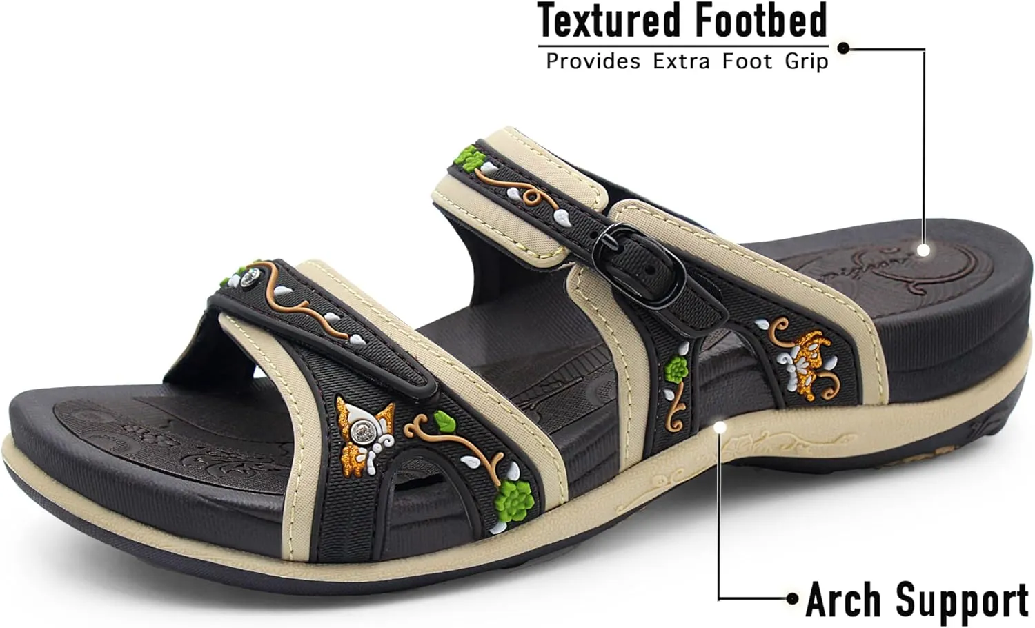 Gold Pigeon Shoes SIGNATURE Comfort Walking Ergonomic Slides Sandals for Women