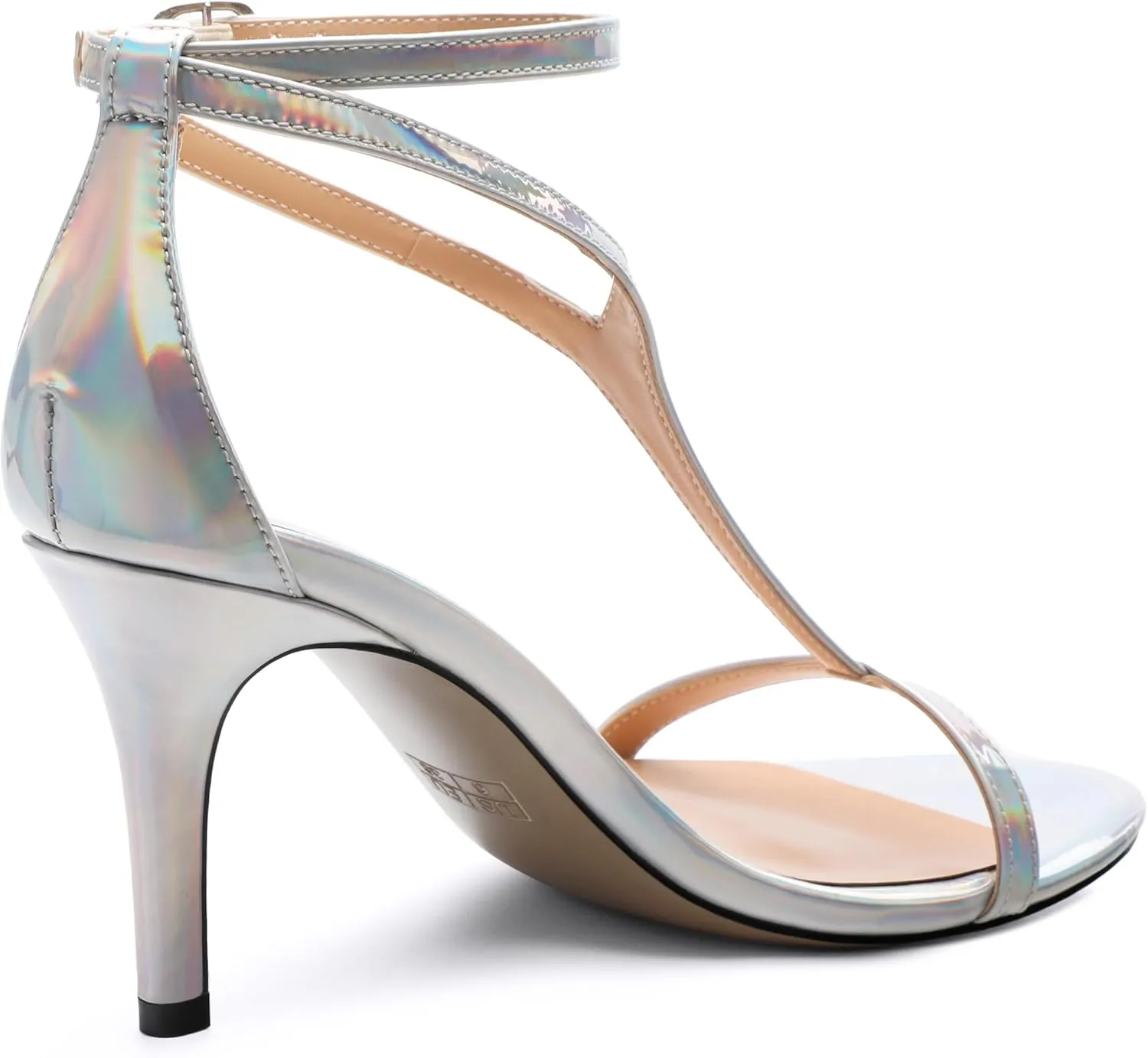 Gold Stiletto Slim High Heels For Women Slingback Strappy Buckle Patent Open Peep Toe Heeled Sandals for Women Sexy Evening Fashion Dress Shoes