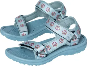 GreaterGood Walking Paws River Sandals Lightweight EVA Adjustable Water Shoes Textured Insole Animal Print Design for Women Ladies