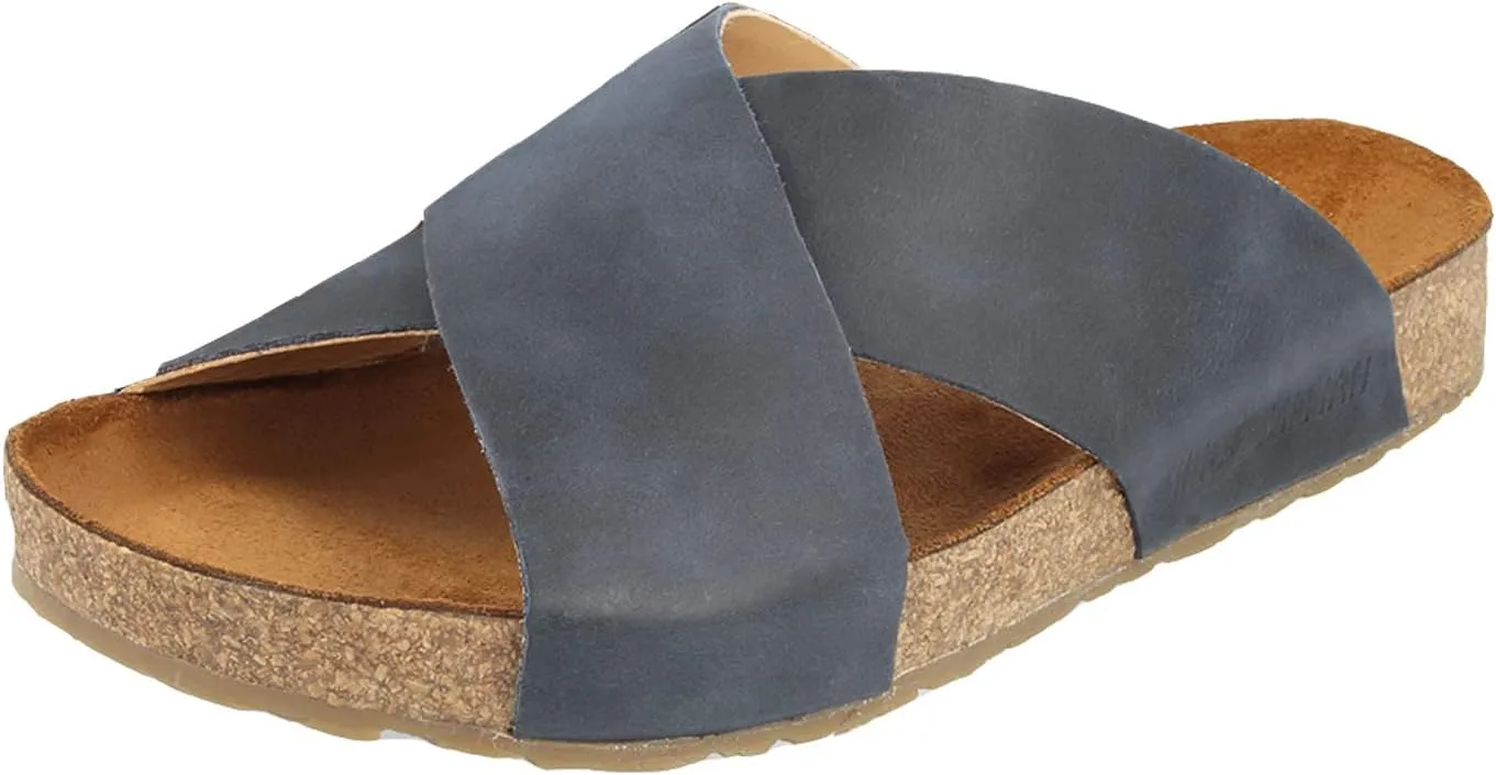 HAFLINGER 819412-0-5 Bio Mio Men's Leather Mules Clogs