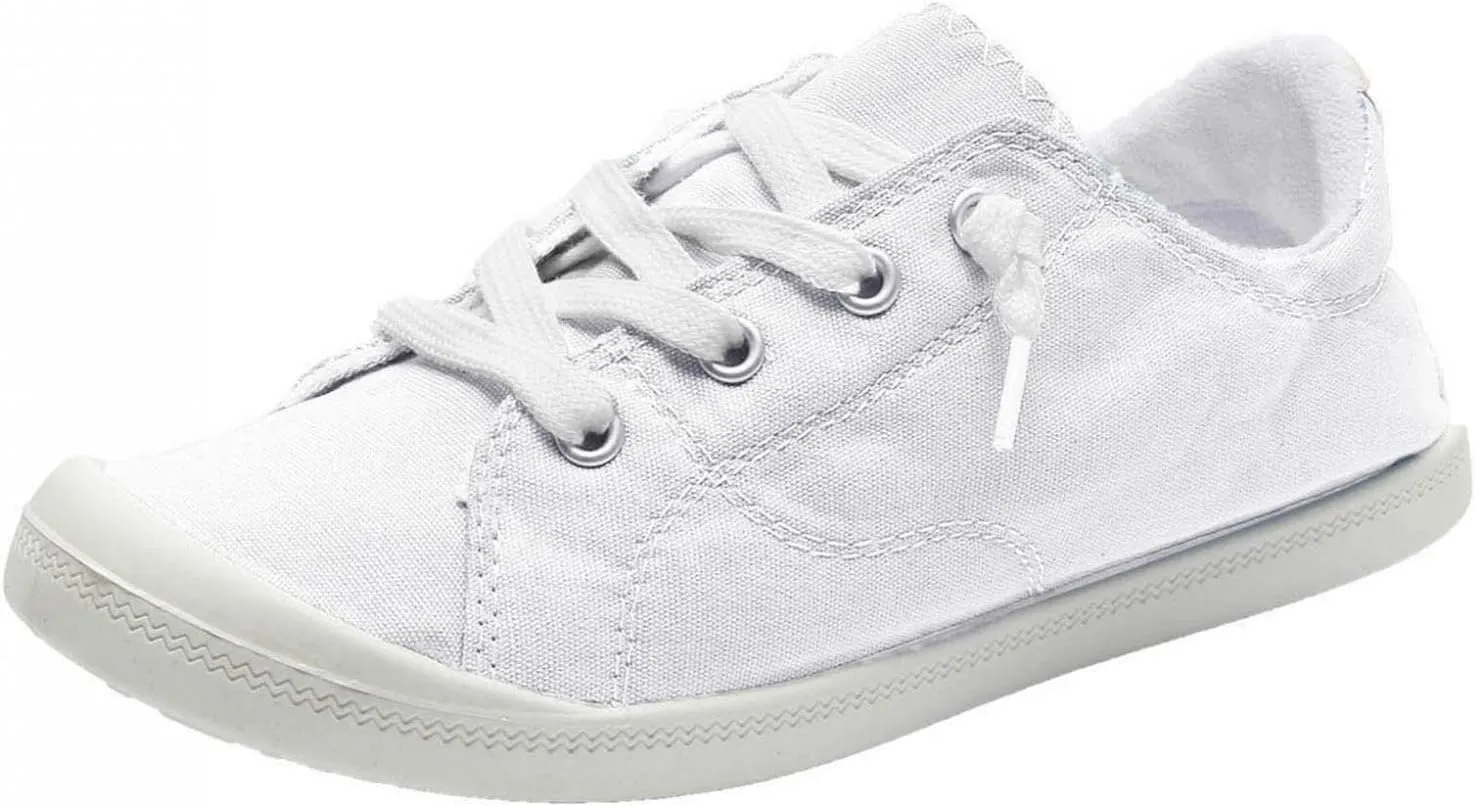 Hbeylia Canvas Shoes For Women Fashion Casual Plaid Lace Up Low Top Play Sneakers Lightweight Low Heels Slip On Flats Loafers Walking Shoes For Girls Running Outdoor Sports Driving