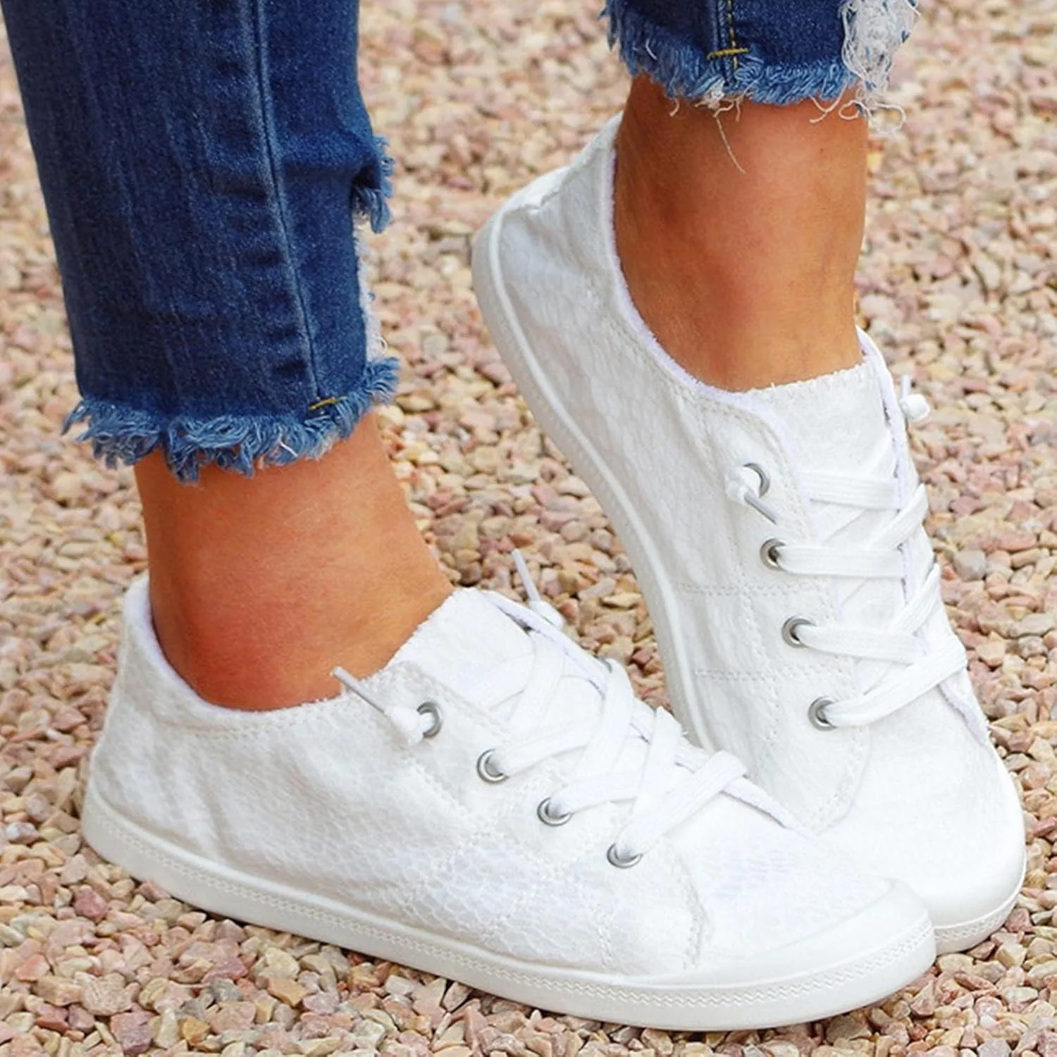 Hbeylia Canvas Shoes For Women Fashion Casual Plaid Lace Up Low Top Play Sneakers Lightweight Low Heels Slip On Flats Loafers Walking Shoes For Girls Running Outdoor Sports Driving