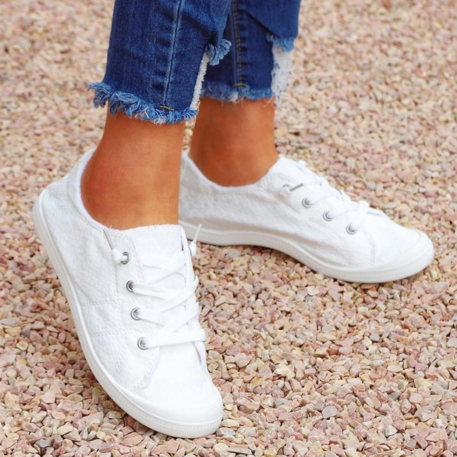 Hbeylia Canvas Shoes For Women Fashion Casual Plaid Lace Up Low Top Play Sneakers Lightweight Low Heels Slip On Flats Loafers Walking Shoes For Girls Running Outdoor Sports Driving