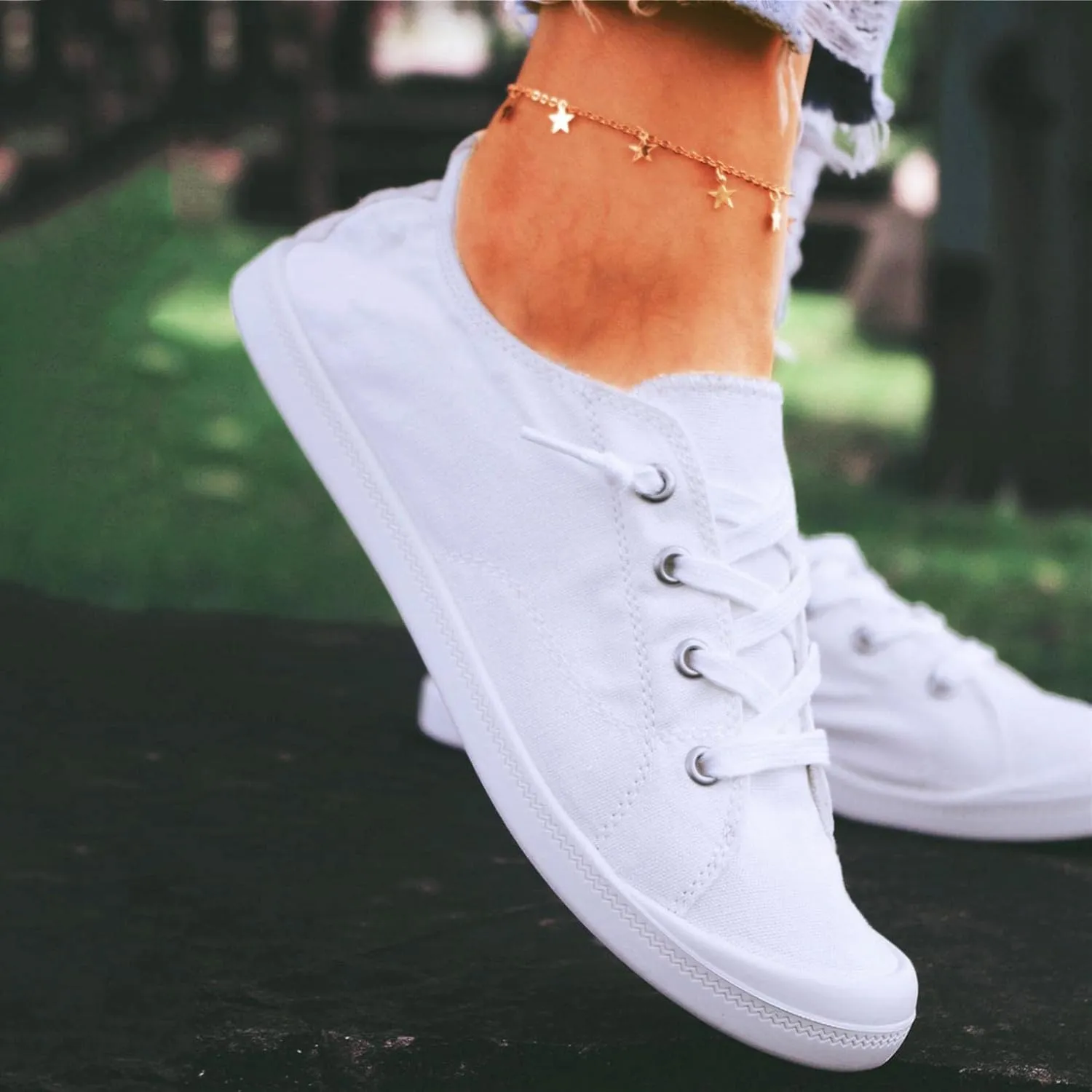 Hbeylia Canvas Shoes For Women Fashion Casual Plaid Lace Up Low Top Play Sneakers Lightweight Low Heels Slip On Flats Loafers Walking Shoes For Girls Running Outdoor Sports Driving