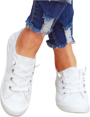 Hbeylia Canvas Shoes For Women Fashion Casual Plaid Lace Up Low Top Play Sneakers Lightweight Low Heels Slip On Flats Loafers Walking Shoes For Girls Running Outdoor Sports Driving
