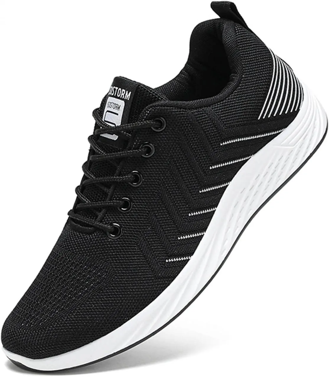 Hbeylia Mens Running Shoes Stripes Design Light Comfort Walking Casual Sport Mesh Sneakers Work Gym Non Slip Lace Up Summer And Autumn Tennis Work Hiking Cross Trainer