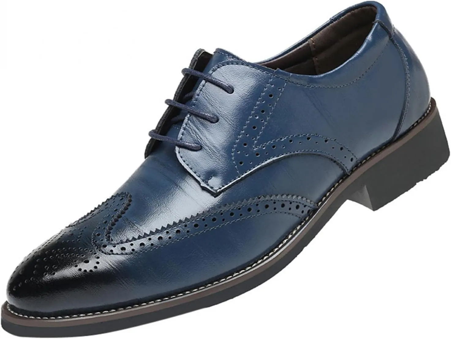 Hbeylia Mens Tuxedo Shoes Patent Leather Lace Up Formal Business Oxford Dress Shoes Classic Fashion Closed Pointed Toe Leather Tuxedo Oxford Wingtip Dress Shoes For Men Business Office Work Wedding
