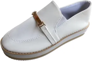 Hbeylia Platform Wedge Loafers for Women Fashion Round Toe Chunky Bottom High Heels Walking Play Sneakers Slip On Breathable Walking Muffin Shoes for Outdoor Travel