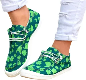 Hbeylia Women Shoes Linen Canvas Slip On Sneakers Lace Up Style Loafers Casual Printed Slip-On Flats Play Sneakers Lightweight Comfortable Sport Walking Shoes Loafers Tenis para Mujeres