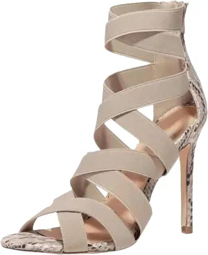 Hbeylia Women's Elastic Crisscross Strap Stiletto High Heels Sandals with Back Zipper Summer Peep Toe Patchwork Color Blocking Sexy Dressy Shoes Cute Strappy Shoes for Wedding Party Club