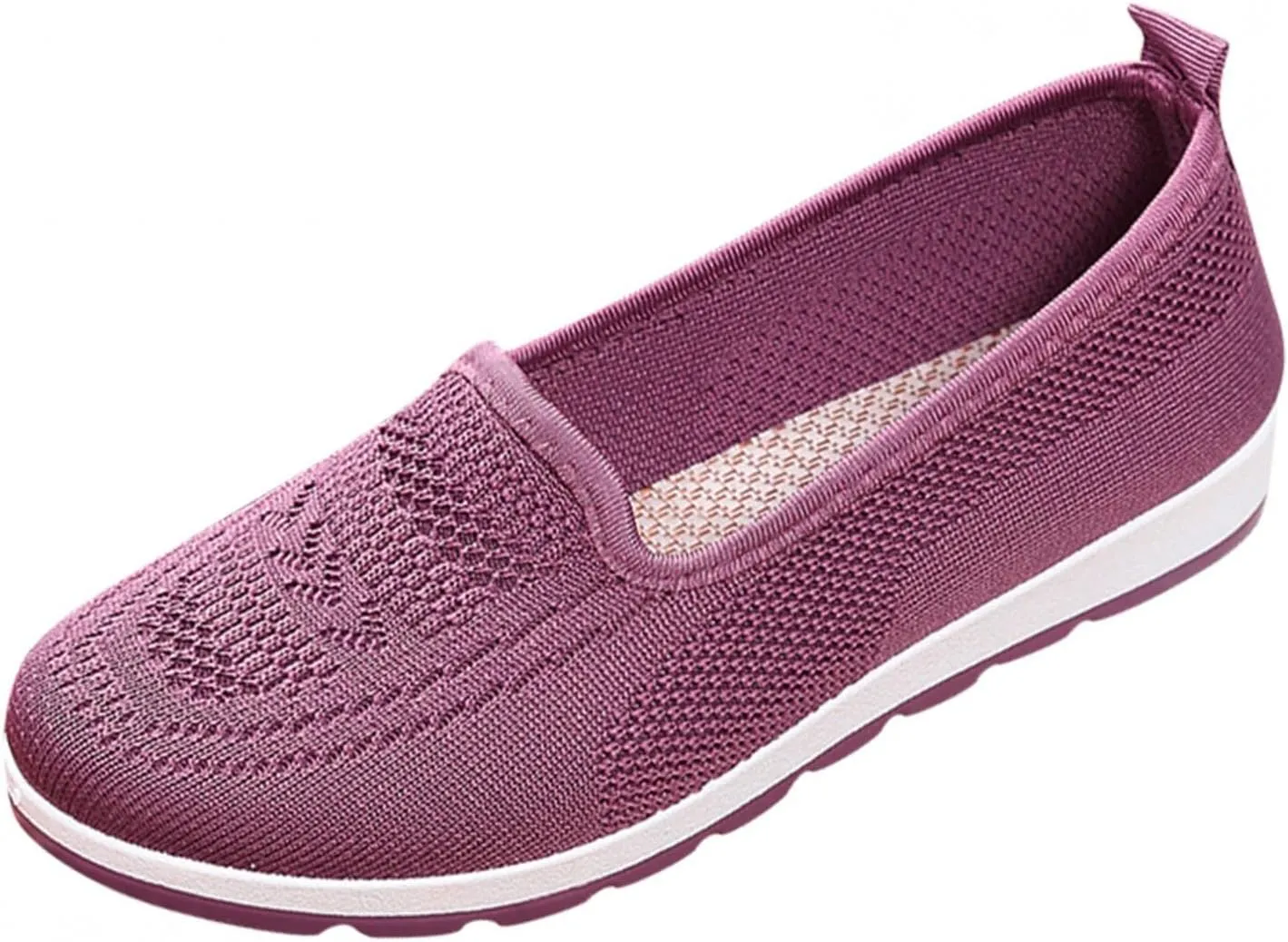 Hbeylia Women's Platform Slip On Loafers Wedge Ballet Flats For Women Ladies Casual Closed Round Toe Comfortable Lightweight Non Slip Canvas Sneakers For Work Nurse Outdoor