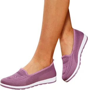Hbeylia Women's Platform Slip On Loafers Wedge Ballet Flats For Women Ladies Casual Closed Round Toe Comfortable Lightweight Non Slip Canvas Sneakers For Work Nurse Outdoor
