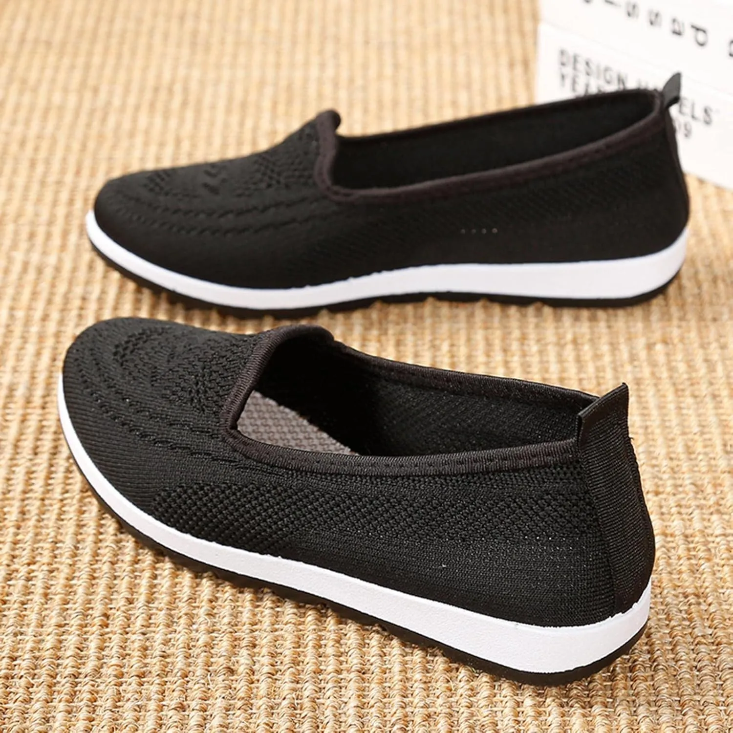 Hbeylia Women's Platform Slip On Loafers Wedge Ballet Flats For Women Ladies Casual Closed Round Toe Comfortable Lightweight Non Slip Canvas Sneakers For Work Nurse Outdoor