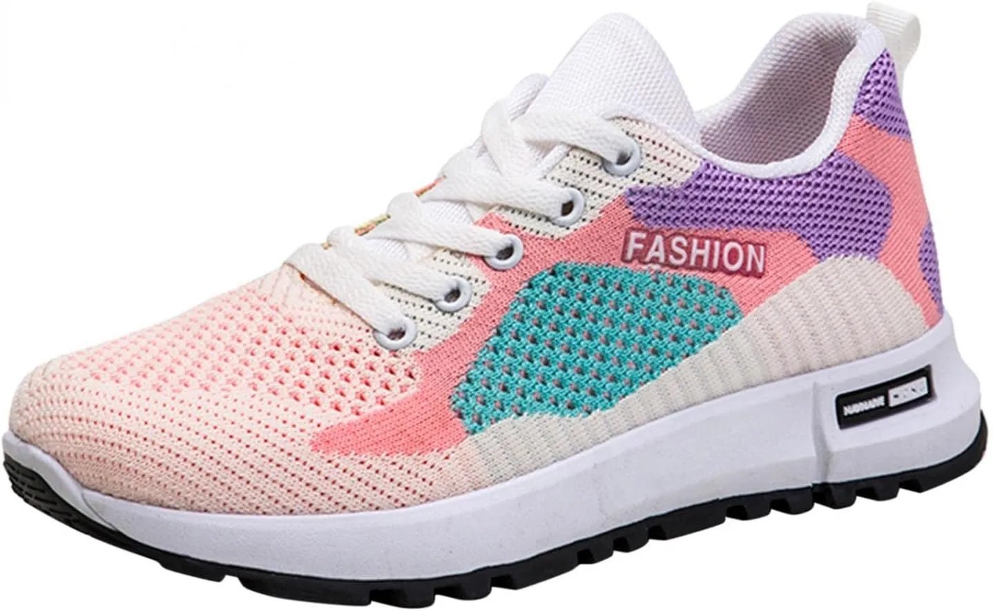Hbeylia Womens Tie-dye Air Running Shoes Platform Wedge Lightweight Women Lace Up Anti Skid Sneakers Fashion Casual Mesh Air Cushion Walking Tennis Athletic Shoes for Women Girls