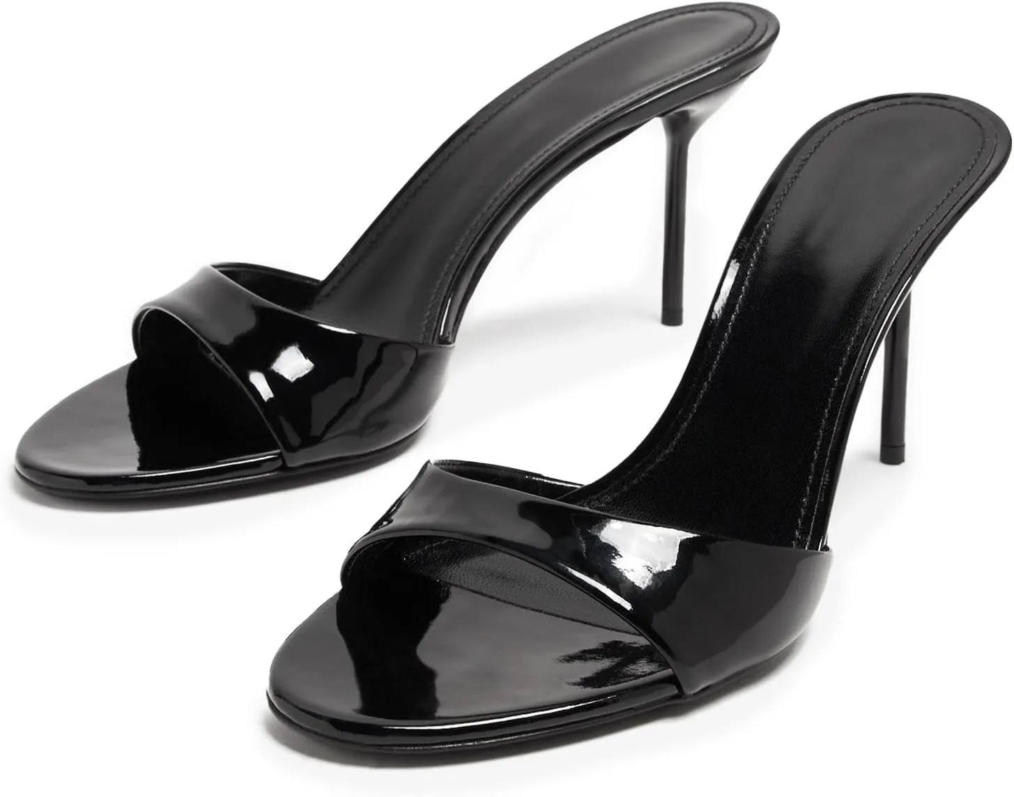heelchic Women’s High Stilettos Heels Slip on Heeled Slides Sandals, Open Pointed Toe Mules for Women Sexy Dress Pumps Prom Dance Shoes