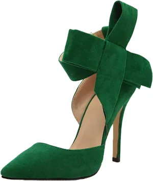 Heels Fashion Pointed Big Temperament Summer Bow Color Solid High Ladies Women's sandals Woman Summer Sandals
