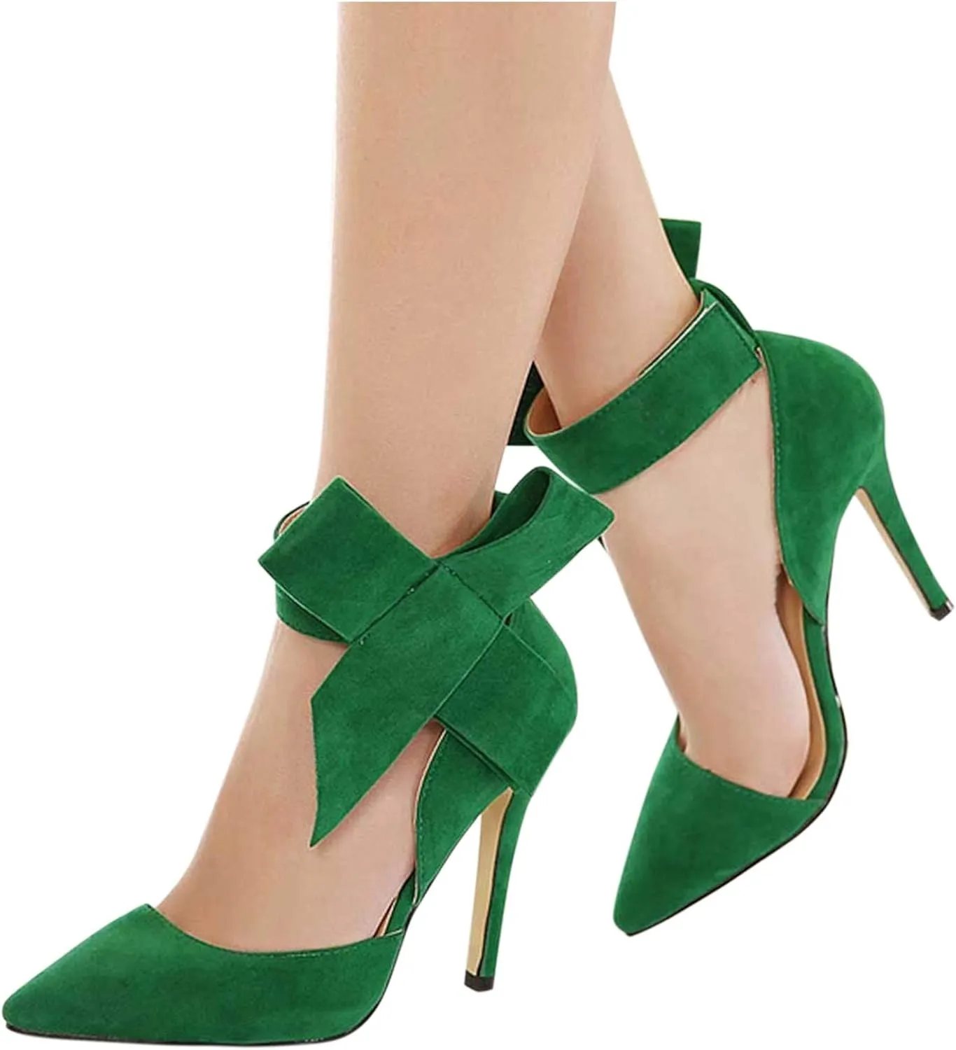 Heels Fashion Pointed Big Temperament Summer Bow Color Solid High Ladies Women's sandals Woman Summer Sandals