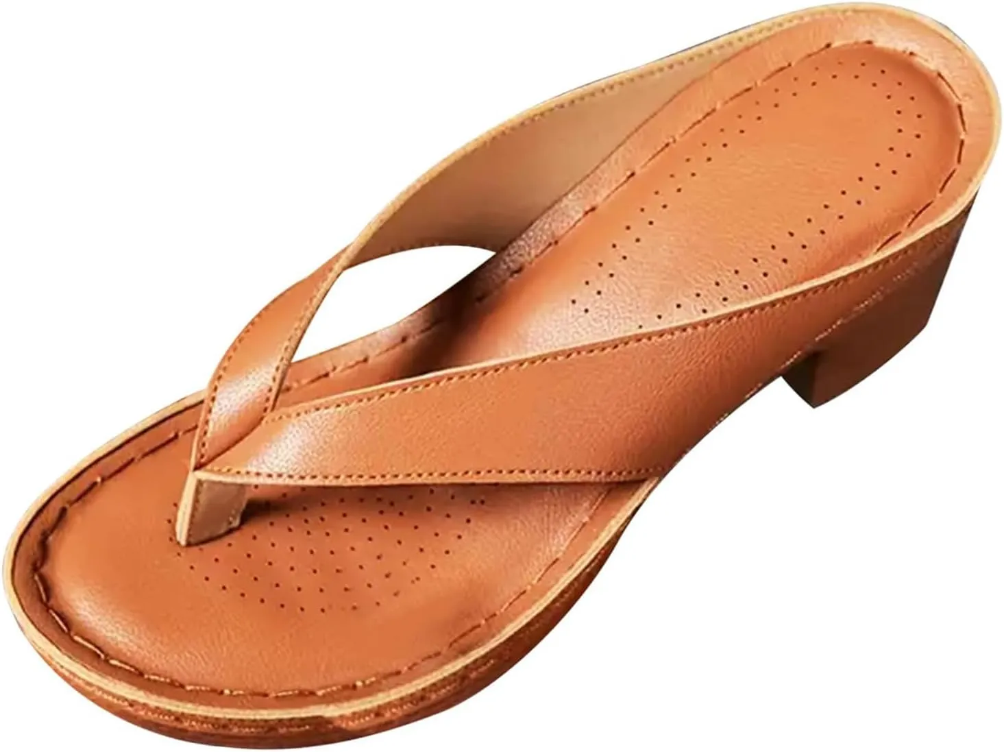Heels for Women Flip Flops Block Low Heel Thong Sandals Summer Dressy Orthopedic Sandal Arch Support Slip On 2025 Comfortable Slip-On Open Toe Heeled Bridal Party Wedding Shoes Casual Wedge Mules