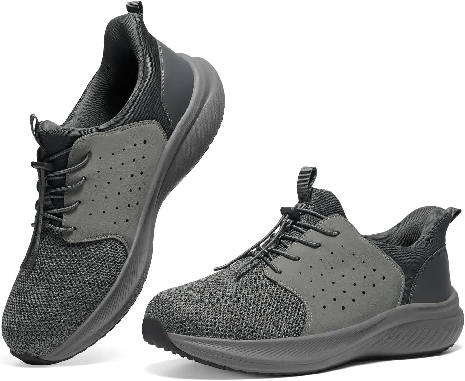 HEEZ Mens Slip On Fashion Sneakers Walking Shoes for Men Comfortable Breathable Casual Running Shoes