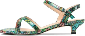 HEUIVZAR Womens Kitten Low Heel Open Toe Dress Ankle Cross-Strap Sandals Slingback Buckle Prom Casual Patent Leather Shoes 1.2 Inches Heels