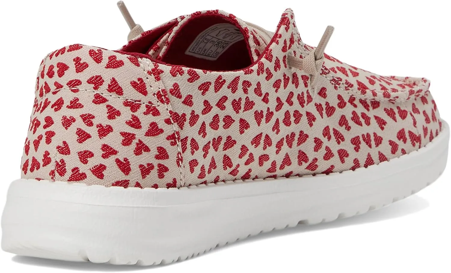 Hey Dude Girl's Wendy Youth Linen Grey Multiple | Girl’s Shoes | Girl’s Lace Up Loafers | Comfortable & Light-Weight