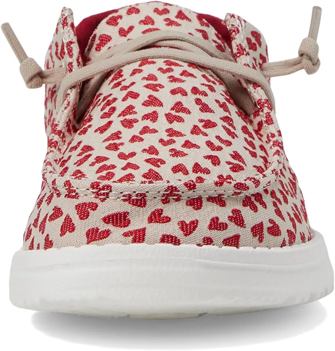 Hey Dude Girl's Wendy Youth Linen Grey Multiple | Girl’s Shoes | Girl’s Lace Up Loafers | Comfortable & Light-Weight