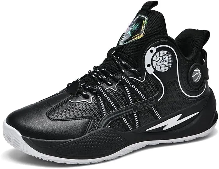 High Top Men Basketball Shoes Lightweight Breathable Outdoor Sports Shoes Fashion Non Slip Wear-Resistant Cushioning Training Sneakers