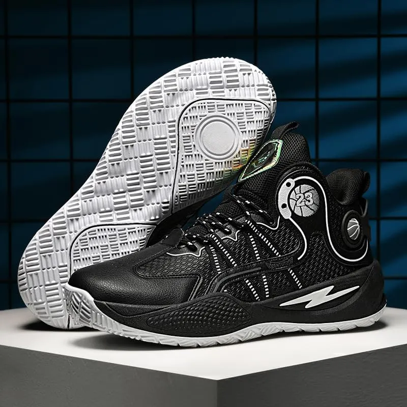 High Top Men Basketball Shoes Lightweight Breathable Outdoor Sports Shoes Fashion Non Slip Wear-Resistant Cushioning Training Sneakers