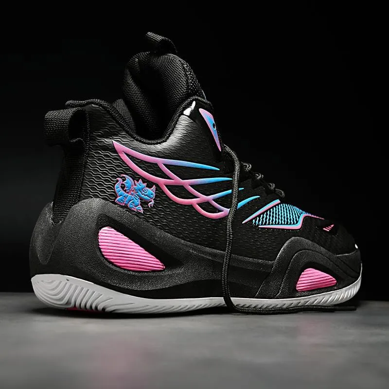 High Top Womens Mens Basketball Shoes Breathable Non Slip Unisex-Adult Outdoor Sneakers Cushioning Workout Shoes for Fitness