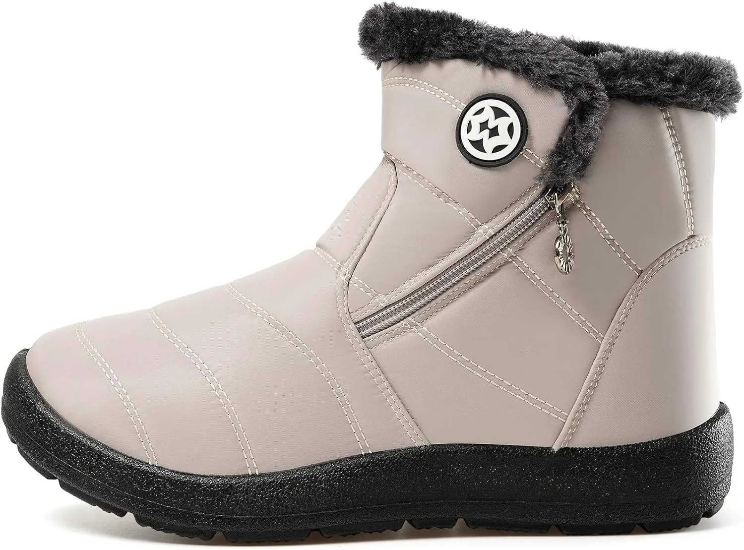 Hsyooes Womens Warm Fur Lined Winter Snow Boots Waterproof Ankle Boots Outdoor Booties Comfortable Shoes for Women