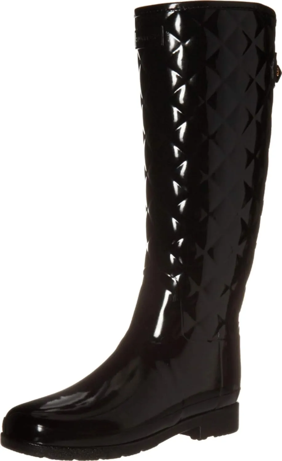 Hunter Women's Refined Tall Quilted Gloss Rain Boot, 6.5 us
